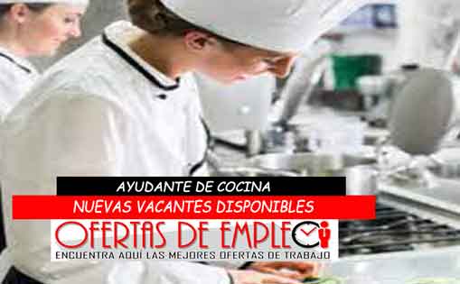 Se necesita ayudante de cocina 600€/mes