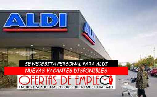 Se necesita cajero/a reponedor/a para supermercados Aldi 30h/s.