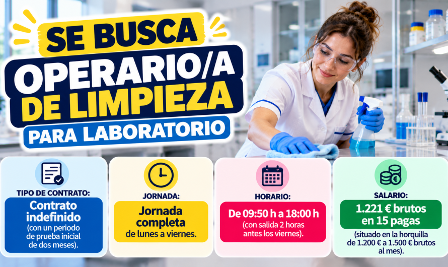 Operario/a de Limpieza para Laboratorio