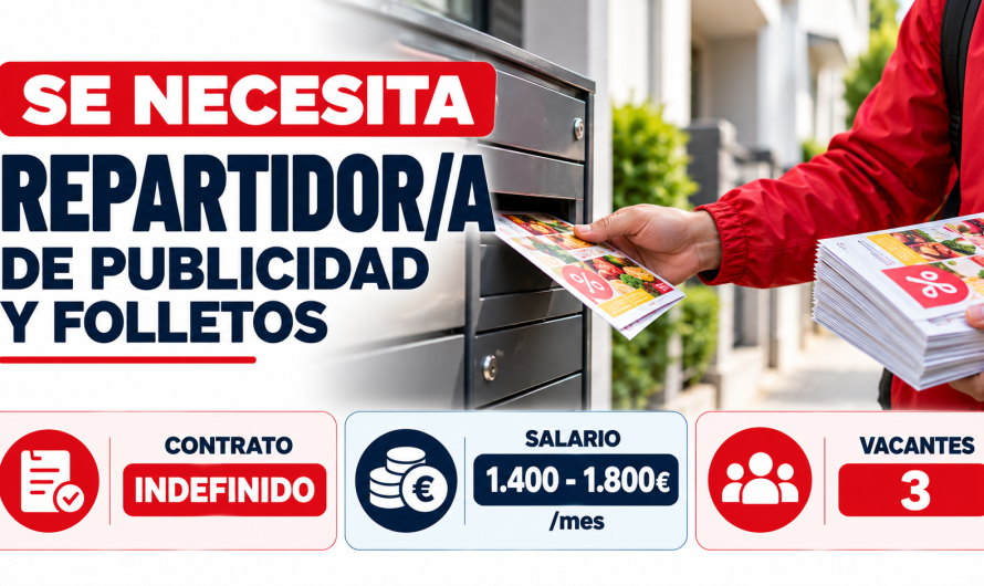 Se necesita repartidor/a de publicidad y folletos