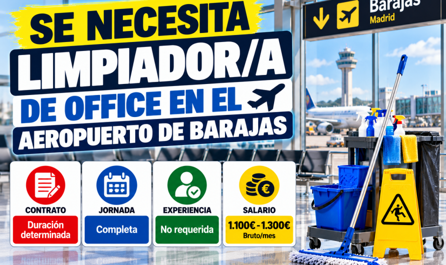 Limpiador/a de Office en el Aeropuerto de Barajas