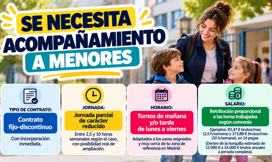 Se necesita acompañamiento a menores