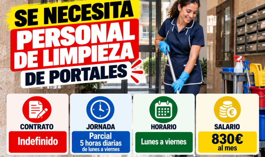 Se necesita personal de limpieza de portales